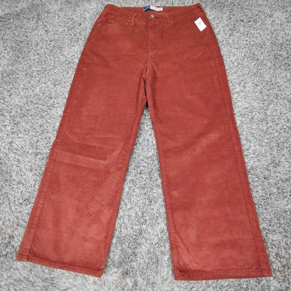 NWT Old Navy Extra High Rise Sky Hi  Wide Leg Corduroy Pants Women 16P 16 Petite